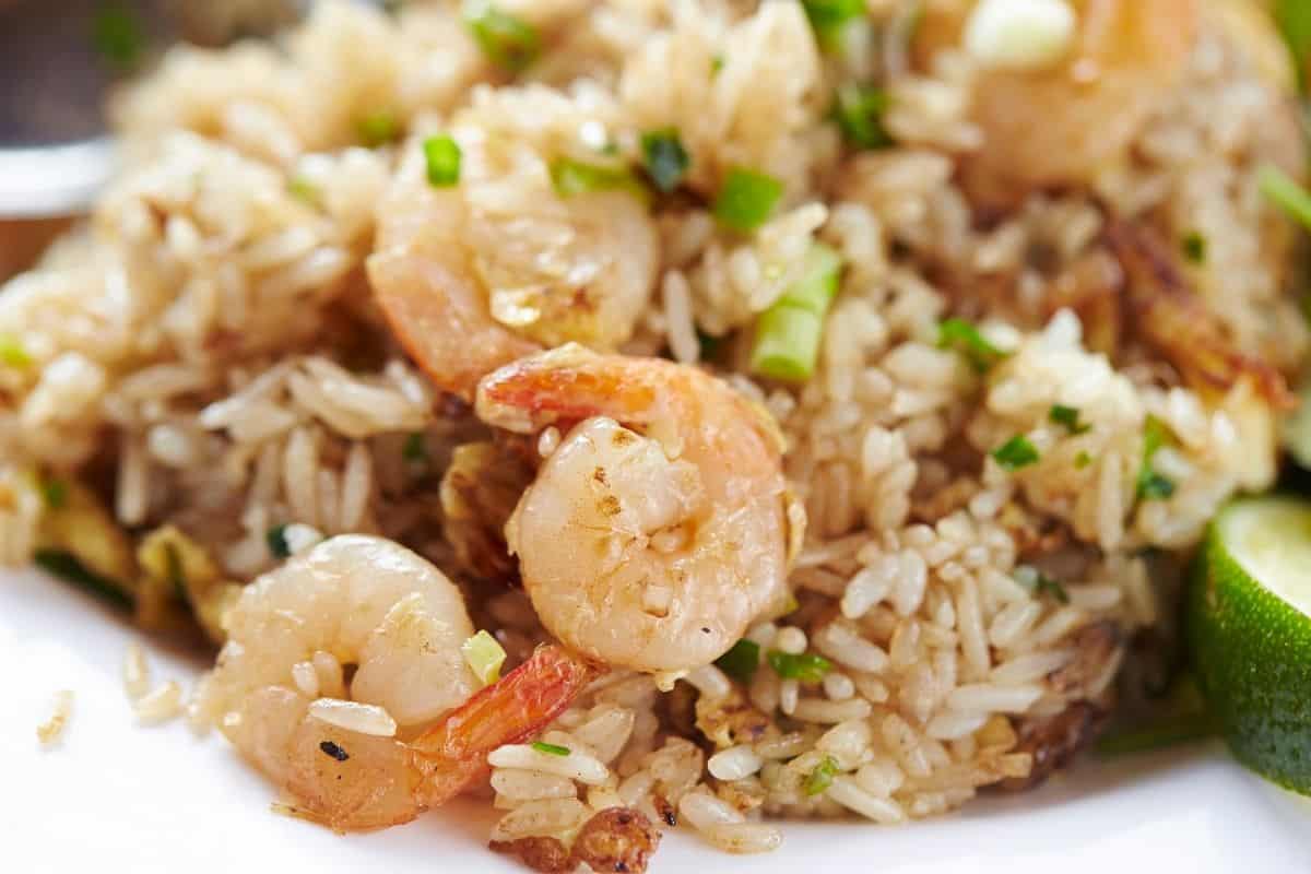 Receita de arroz com camarão simples